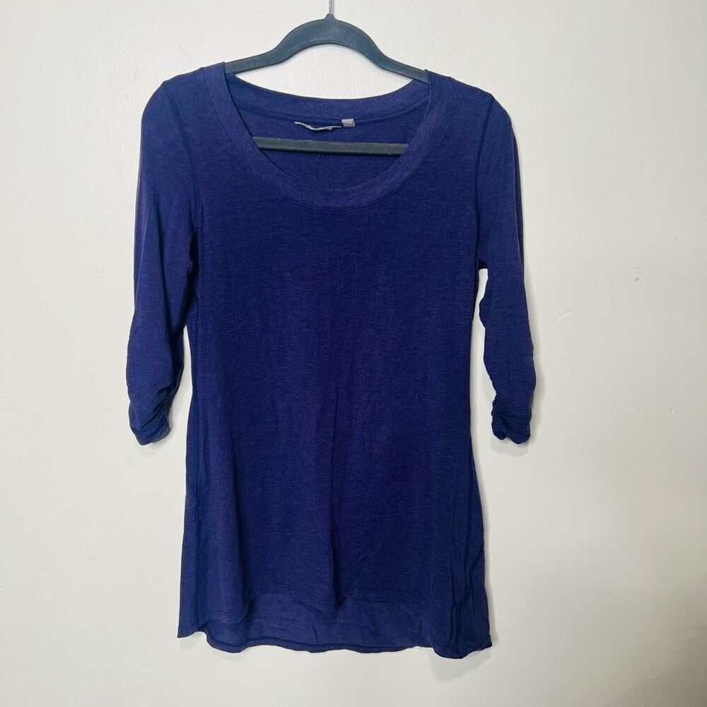 Athleta Shiva Tee Tunic Nightshade Purple Heat Sz S